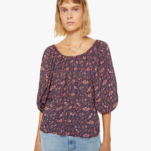 Natalie Martin Ella Top Fleur Print Aubergine, size small Excellent condition
